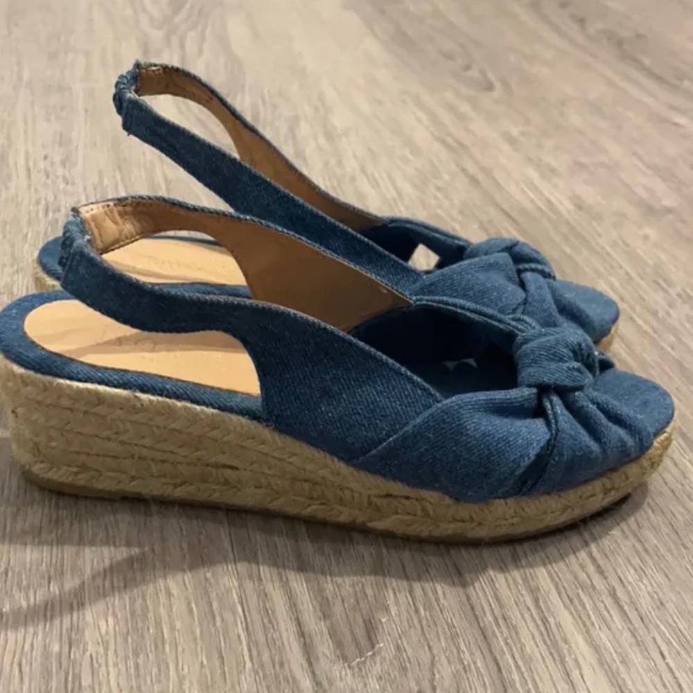 Rouge Denim wedge sandals